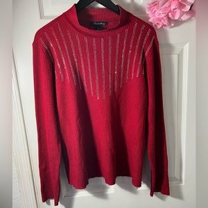 Red Scarlet embell sweater